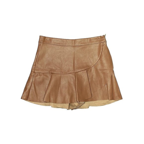 Do & Be faux leather caramel skort size M - Picture 1 of 4